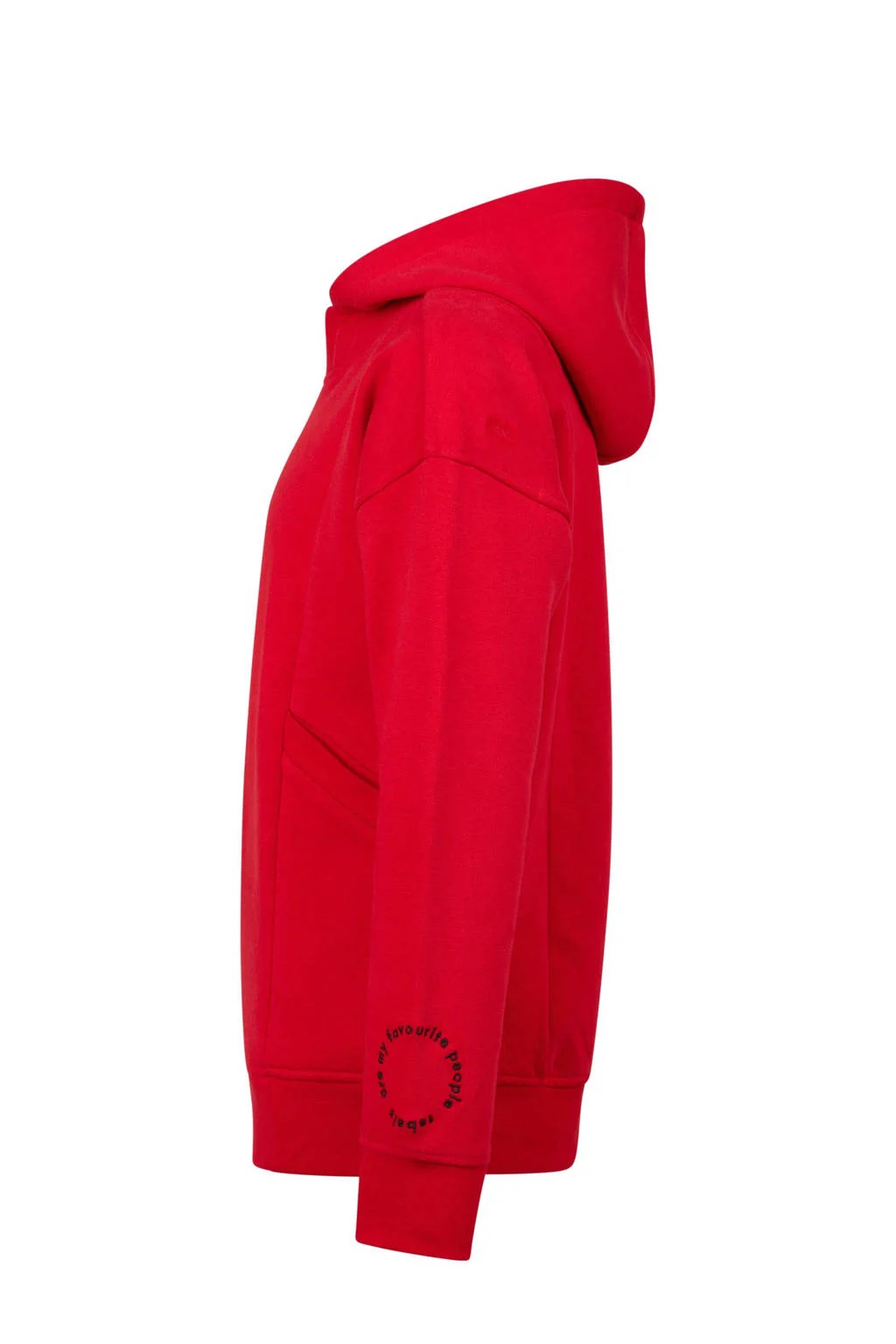 Blue Rebel hoodie Kenneth met printopdruk rood