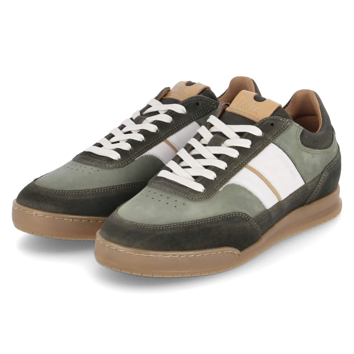 BullboxerLow Sneaker - moss green-white