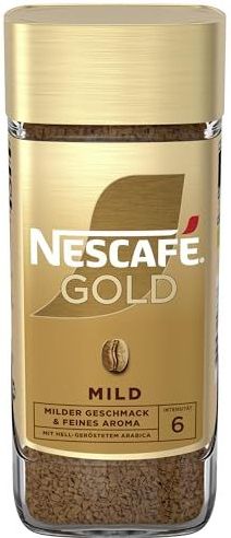 NESCAFÉ GOLD Mild, oplosbare bonenkoffie van voortreffelijke koffiebonen, instant-poeder, cafeïnehoudend en aromatisch, per stuk verpakt (1 x 100 g)