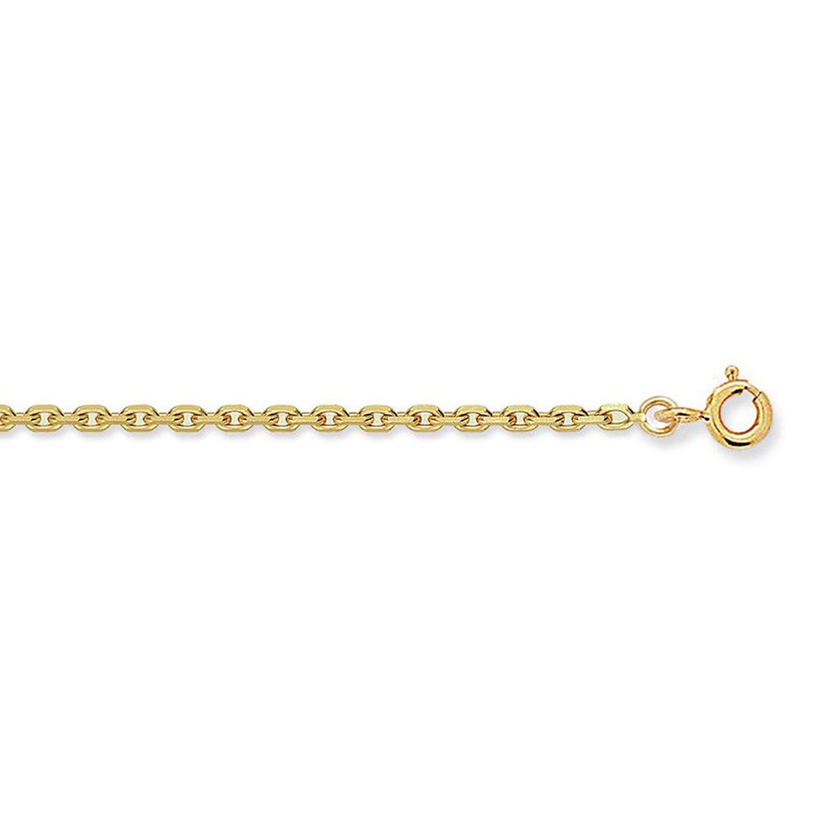 Chaîne Brillaxis or jaune 9 carats maille forçat