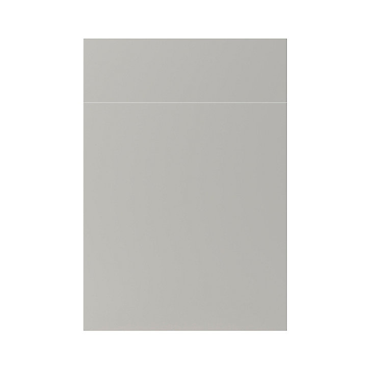 Façade de cuisine 1 porte et 1 tiroir Stevia gris mat l. 50 cm x H. 72 cm GoodHome