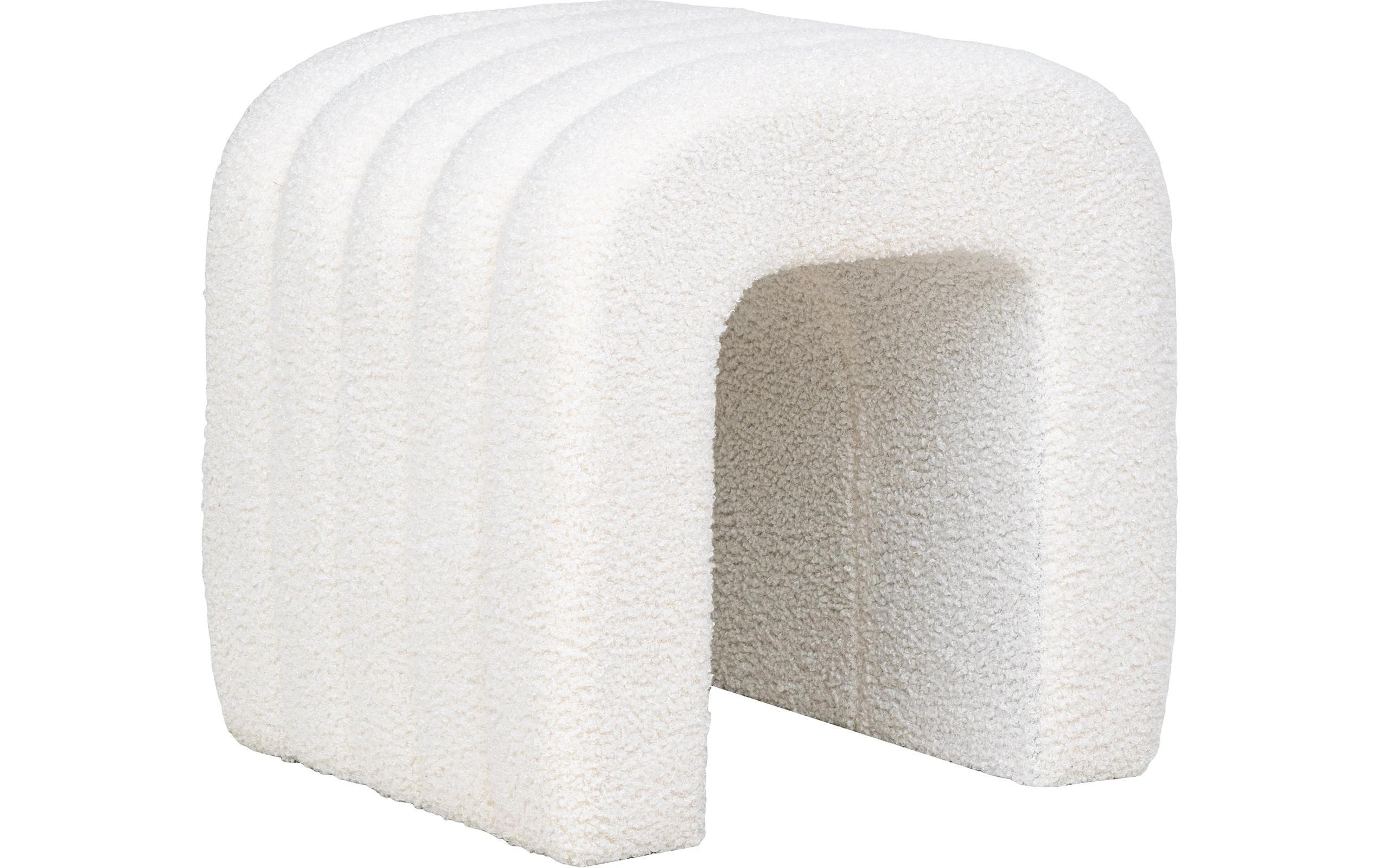 Pouf Colma WeissHocker zum Sitzen