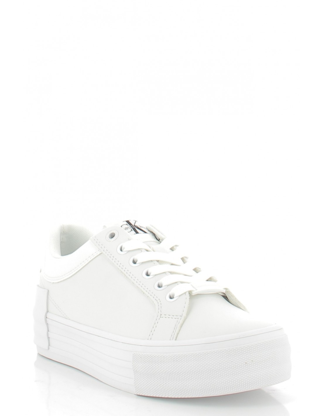 calvin klein baskets basses compensées femme vulcanized flatform bold blanc