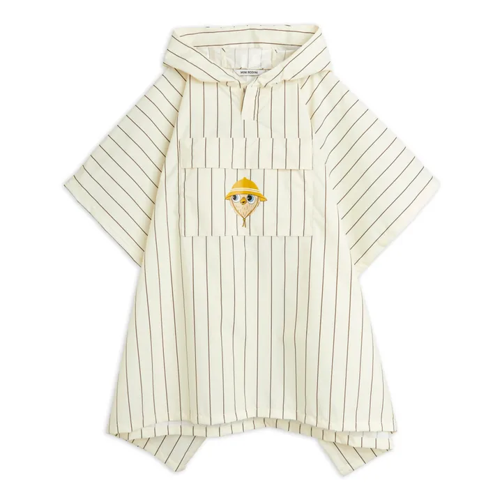 Mini Rodini Poncho Chouette Matière Recyclée | Ecru