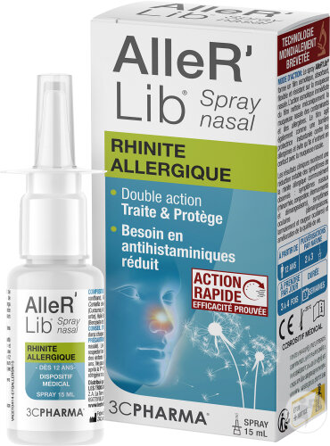 3C Pharma AlleR’Lib Spray Nasal Rhinite Allergique 100ml
