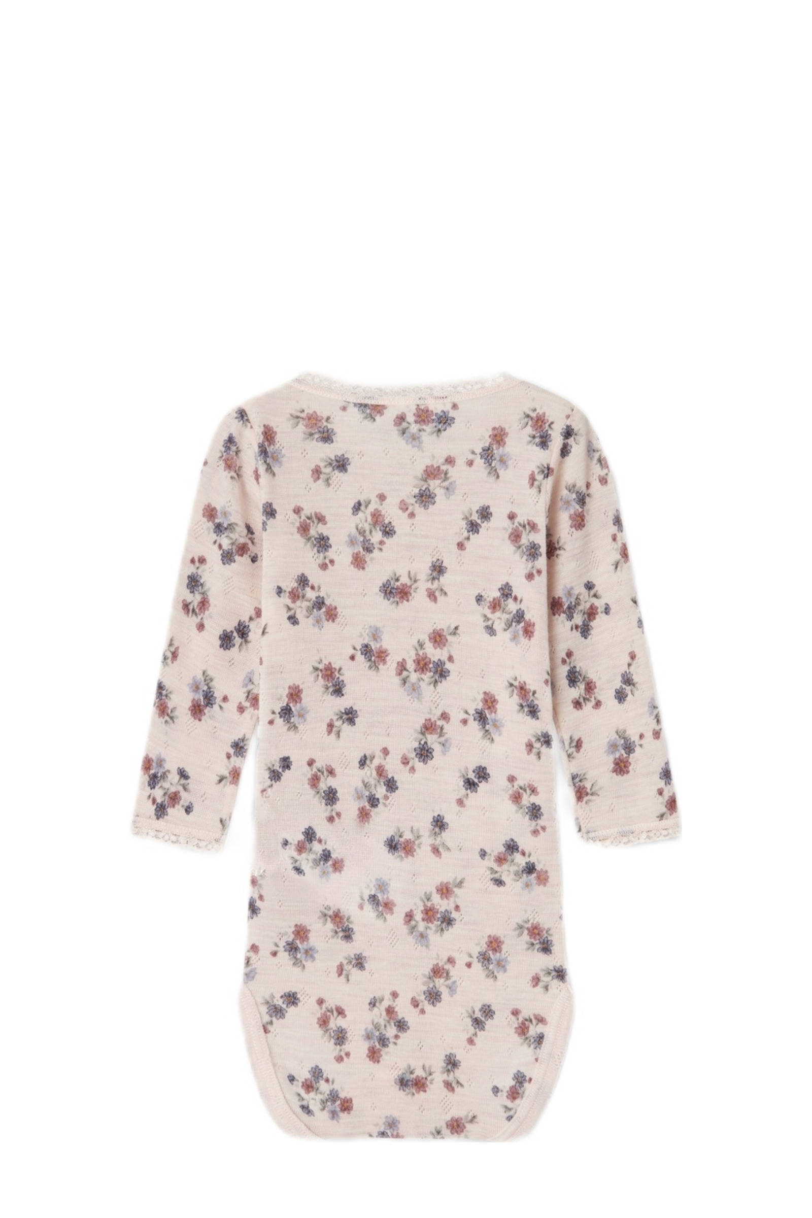 NAME IT wollen romper NBFWANG roze/grijs
