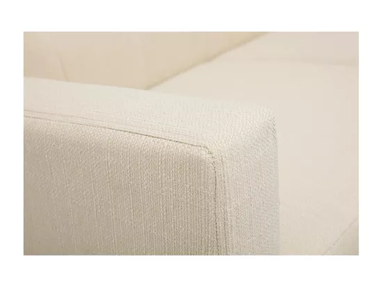 Canapé scandinave 2 places en tissu beige et bois clair MOON