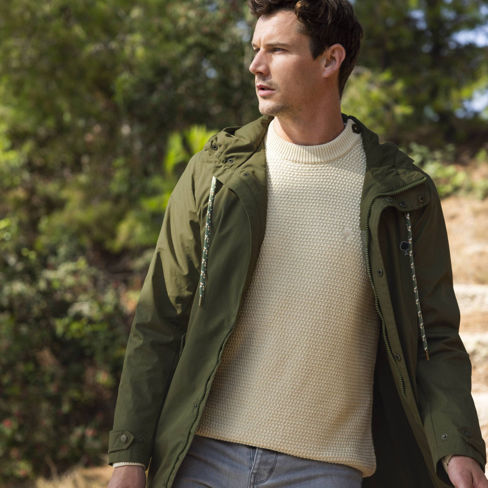 Imperméable kaki Coton et polyester - modèle Gresigne