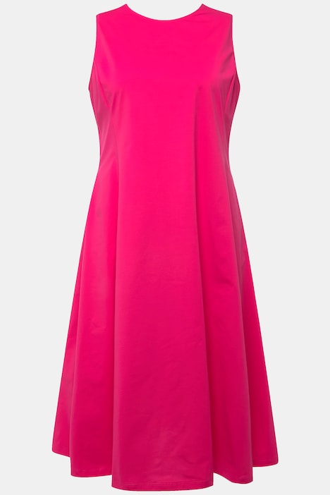 Midikleid, A-Linie, Rundhals, ärmellos, Taschen