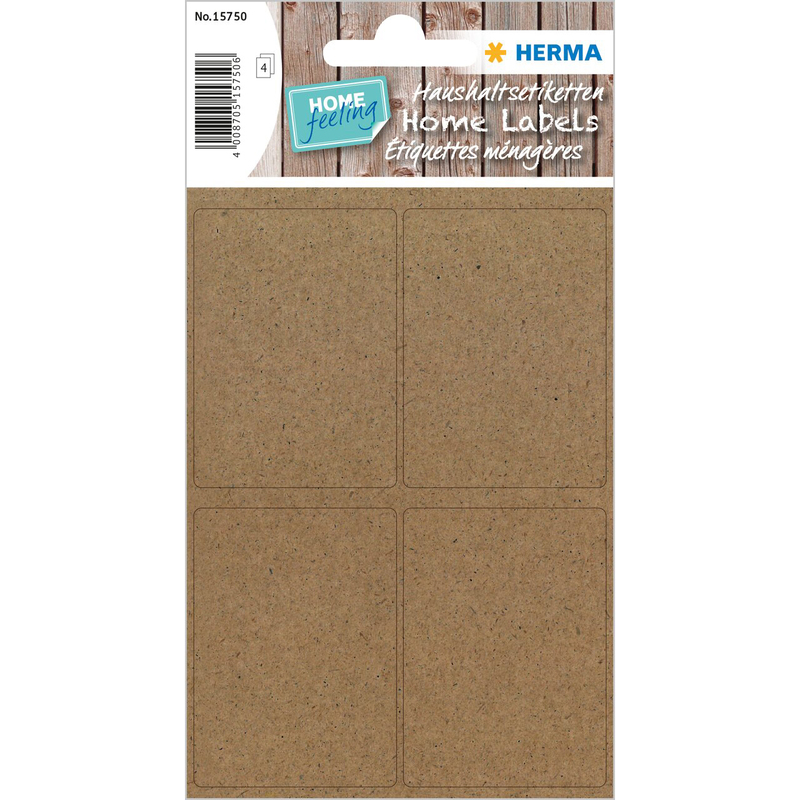 Herma Vielzwecketiketten, 15750, 40 x 55 mm, naturbraun