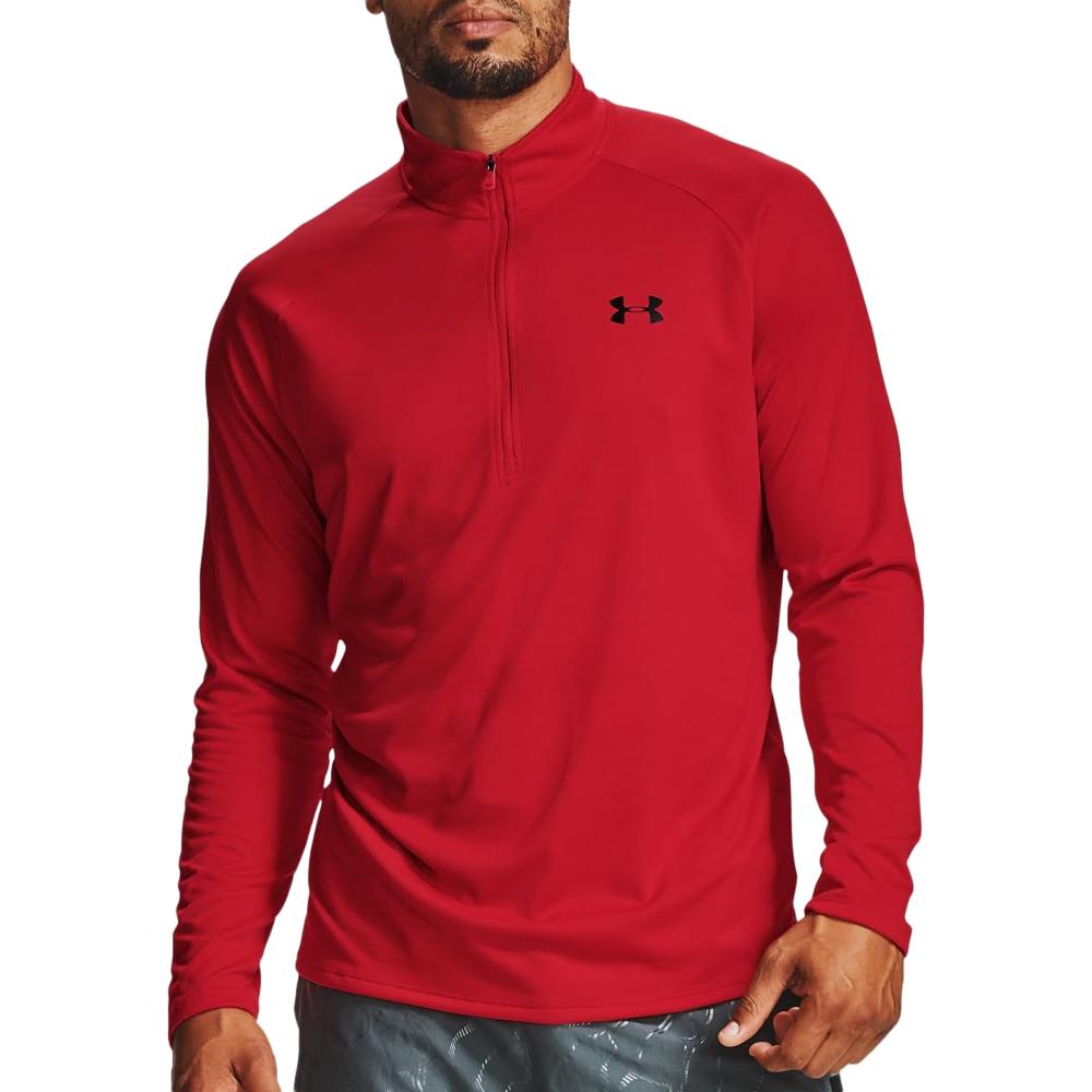 Under Armour Sweat 1/2 zip Rouge Homme Under Armour Tech 2.0