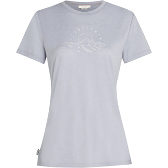 Icebreaker Merino 150 Tech Lite Sunrise Sumit T-Shirt Grey Quartz Damen