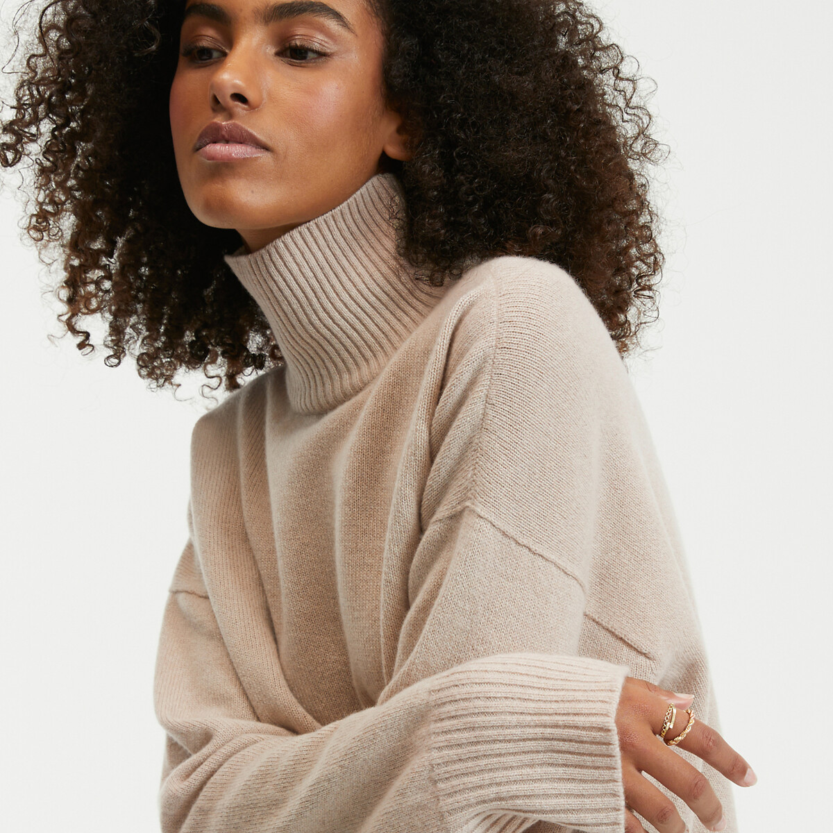 COLEÇÕES LA REDOUTE<br>Trui em lã e cashmere, fabricado na França