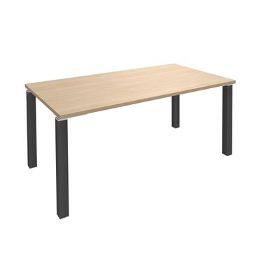 Bureau droit EXPRIM - L120 cm - Plateau imitation Chêne clair - Pieds carbone