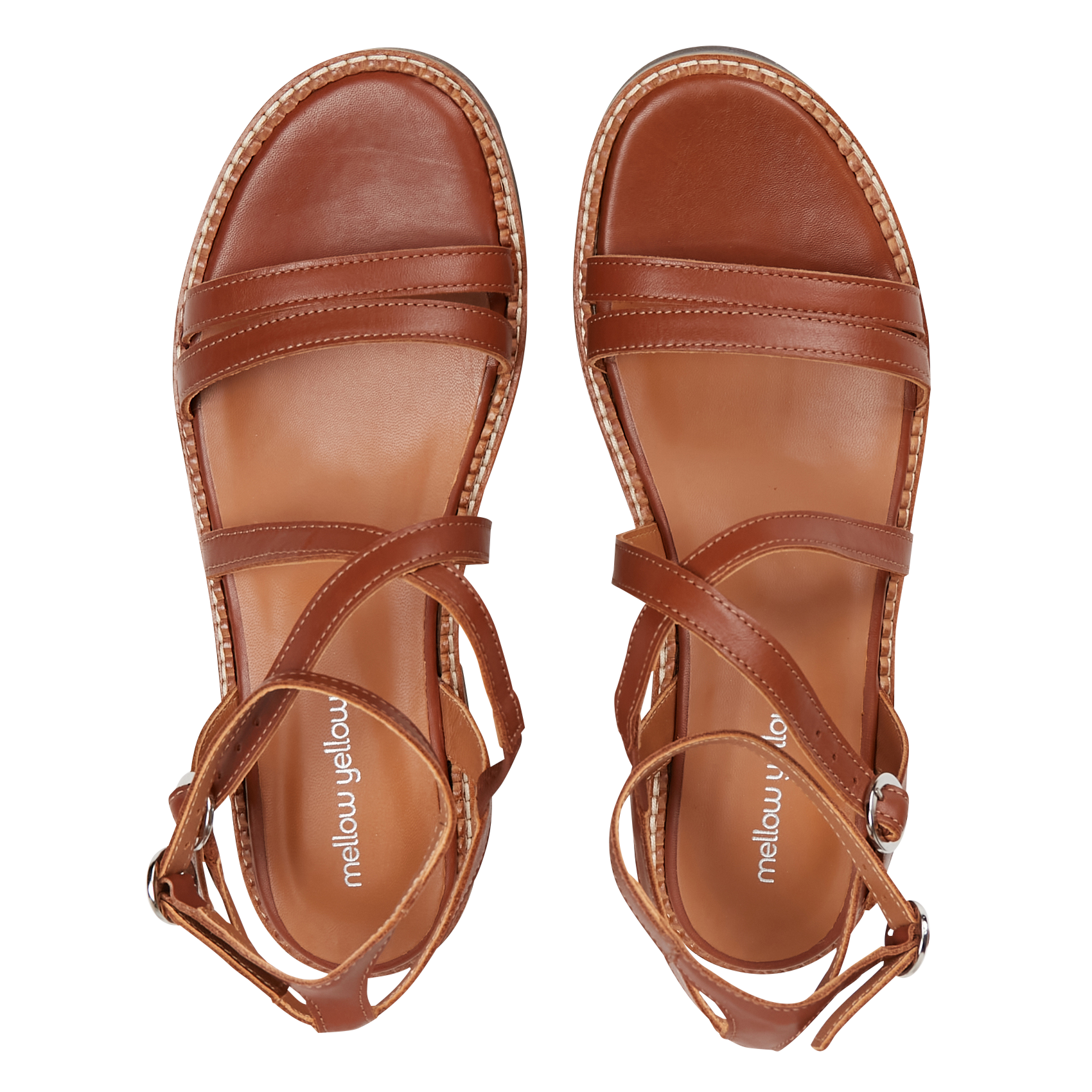 INES - Sandales en cuir | Marron