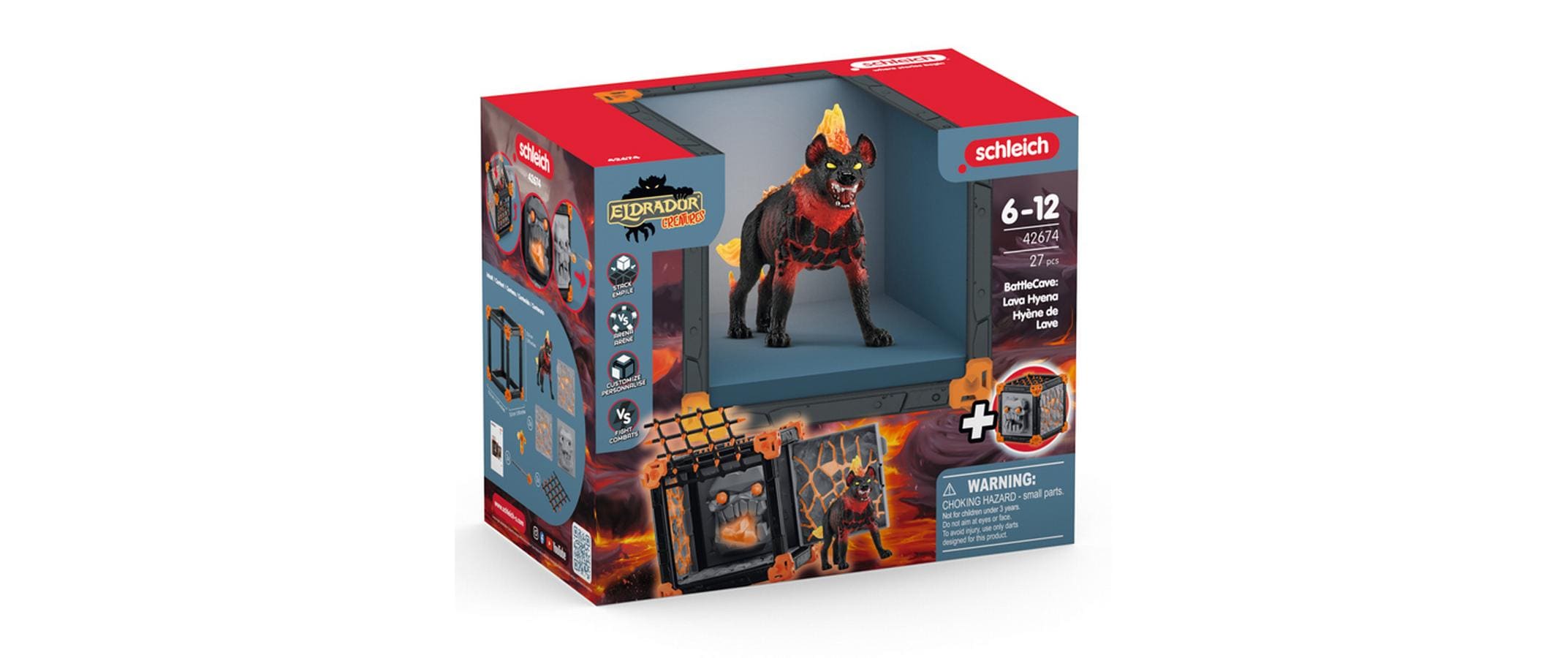 Spielfigurenset BattleCave LavahyäneDetailreiches Spielset für spannende Abenteuer