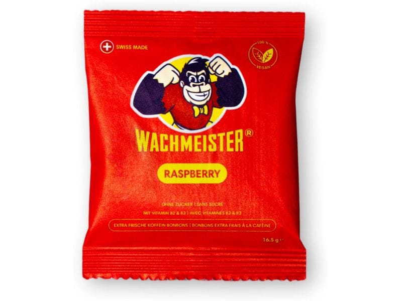 Wachmeister Koffein Bonbons Himbeere 16.5 g Fruchtiger Himbeergeschmack mit dem Extra-Kick Koffein