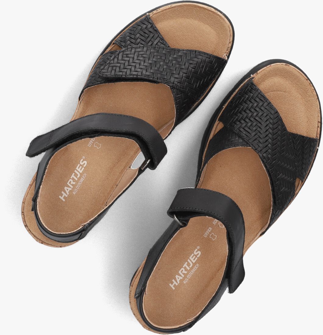 zwarte hartjes sandalen met hak jazz