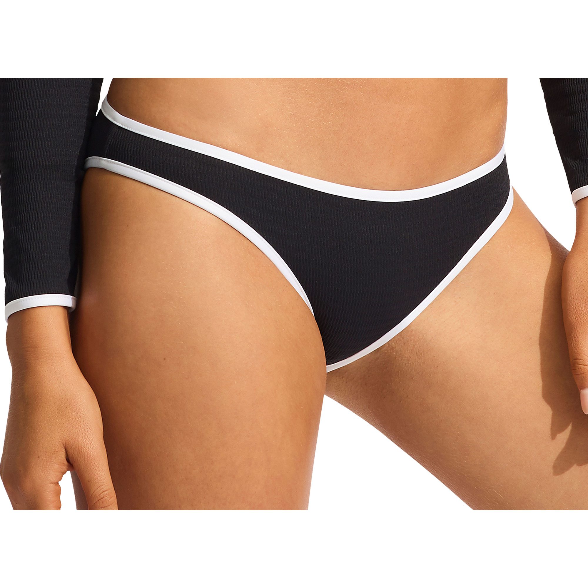 Seafolly Beach Bound Hipster Bikinihose Damen schwarz