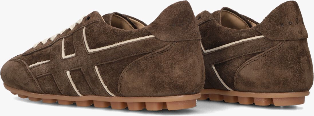 bruine hogan lage sneakers h693 allacciato h