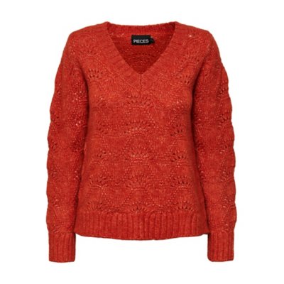 Pull femme Pcbibbi V-Neck Knit Noos Bc PIECES