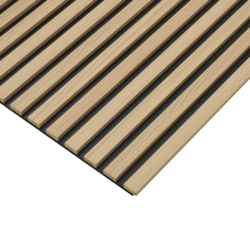 Lattenwand badkamer 260x52 cm licht eiken, dikte 15 mm