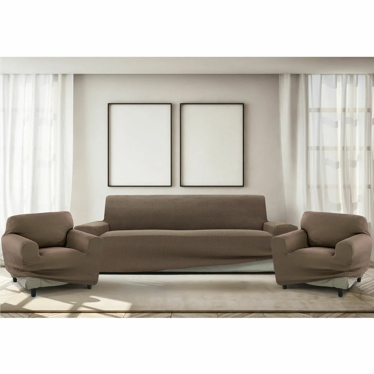 Sofakover Housse de canapé Pocket Trio Romeo 3 Unités - Daim