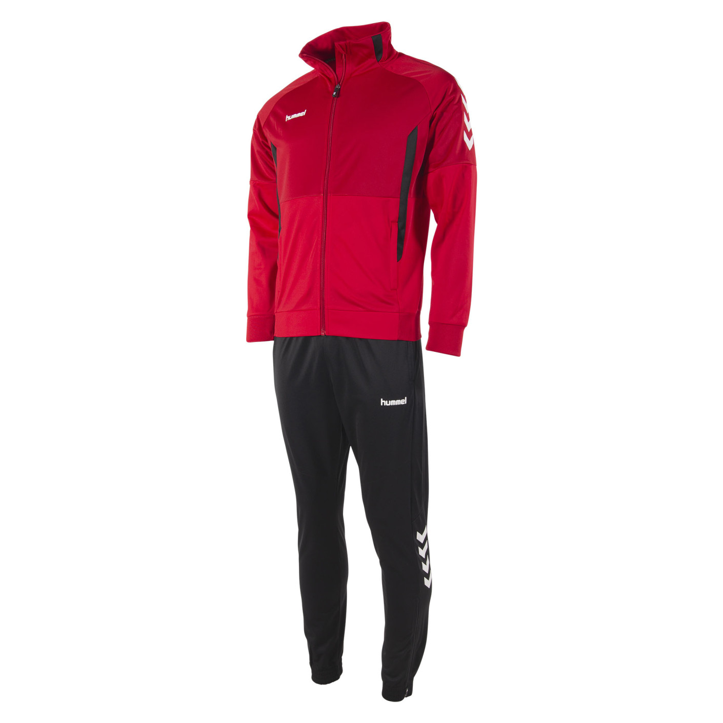 Hummel Authentic Full-Zip Trainingspak Kids Rood Zwart