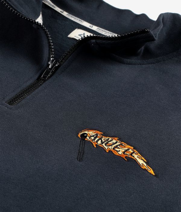 Anuell Lundstam Organic Half Zip Sweatshirt (charcoal)