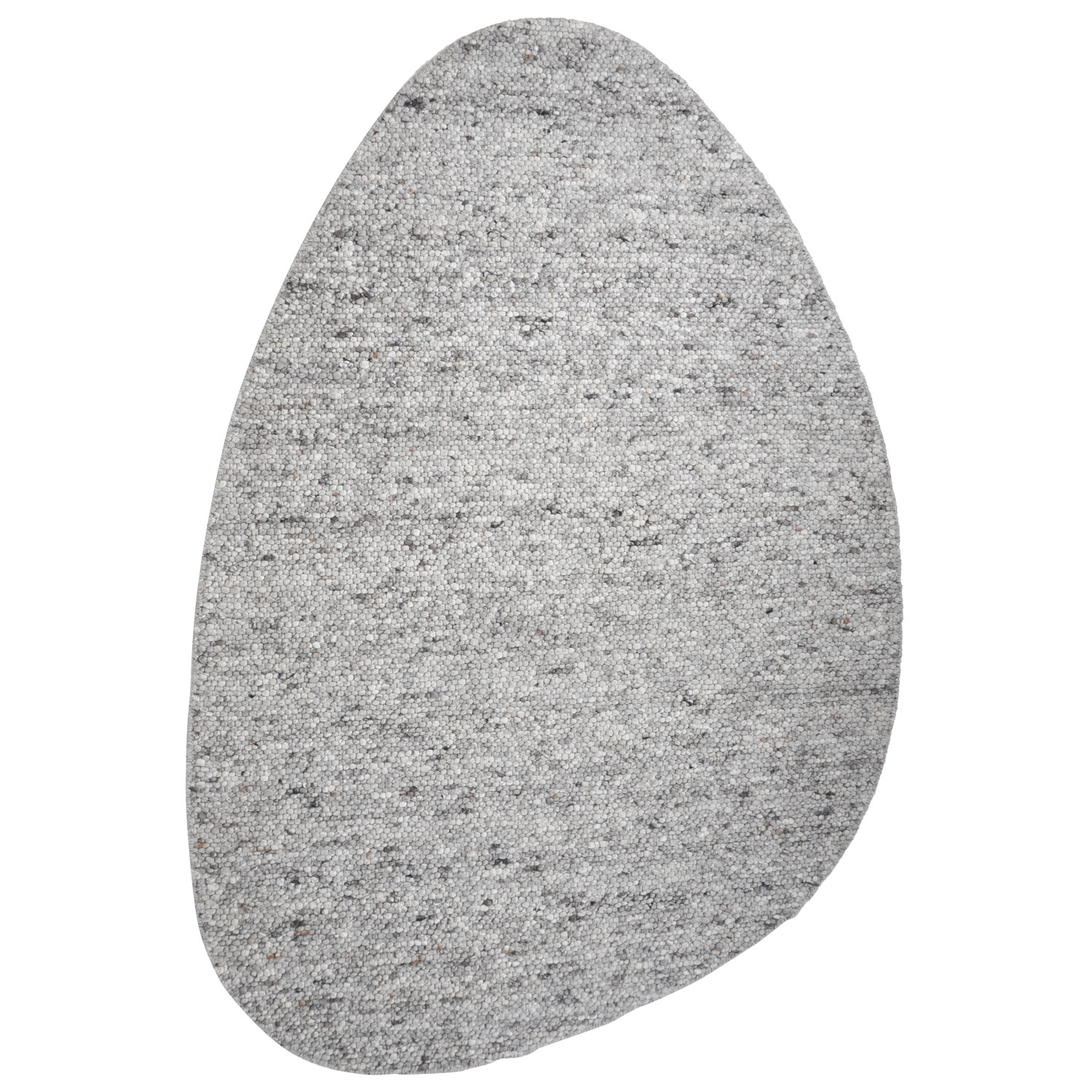 Vloerkleed Stone kiezelvormig lichtgrijs 160x230 cm