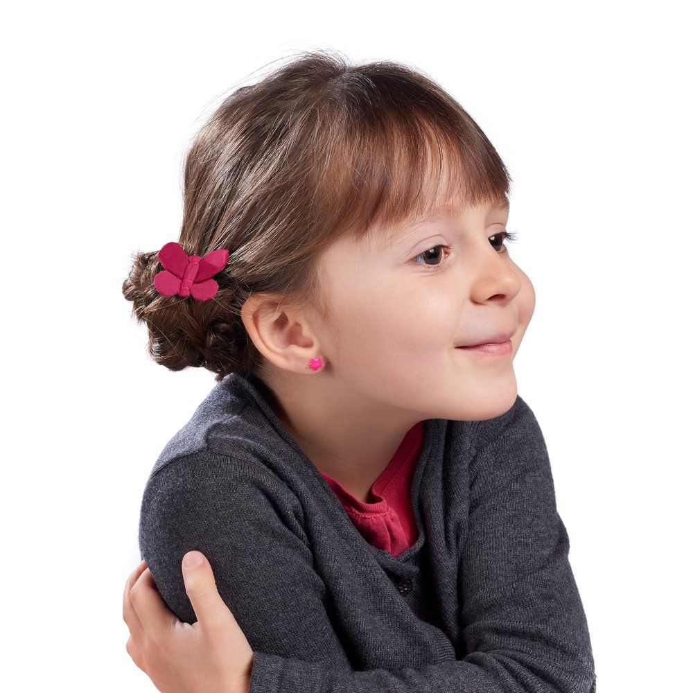 Barrette Petit Papillon Fuchsia