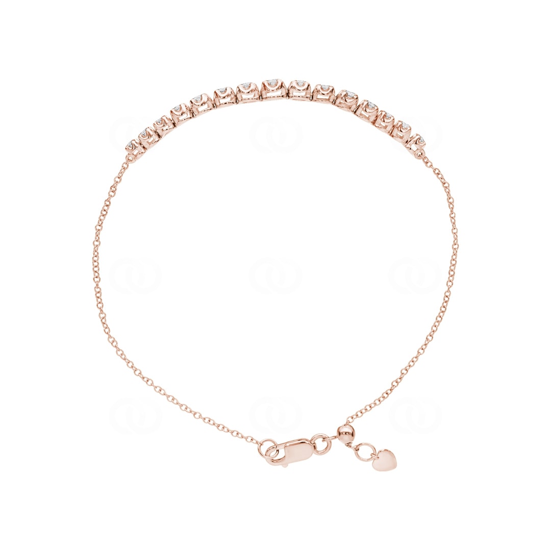 0.50 Karat Diamantarmband 750/18 K Roségold