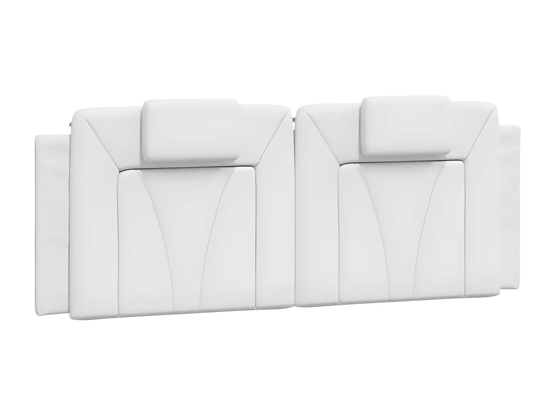 Coussin de tête de lit blanc 140 cm similicuir