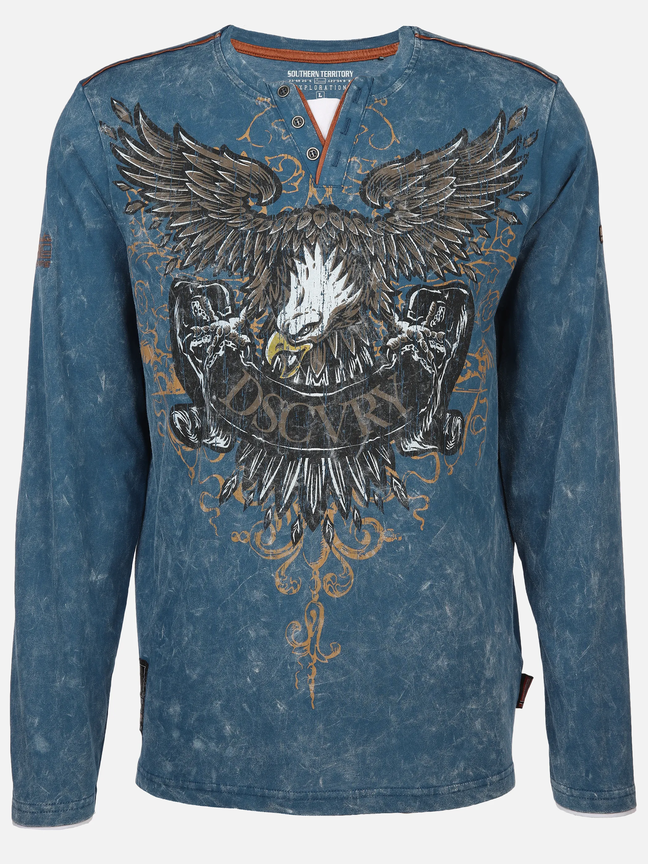 Herren Henley Shirt mit Print