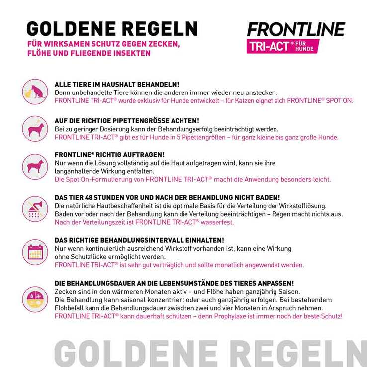 FRONTLINE TRI-ACT gegen Zecke, Floh und fliegende Insekten bei Hunden (2-5kg), 6 St