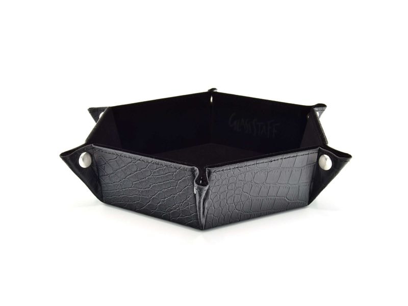 Glass Staff Hexagonal Foldable Rolling Tray Dragon Skin Sch Faltbares oktagonales Dice Tray