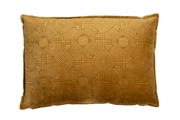 Kussen Velvet Donna mustard 60x40