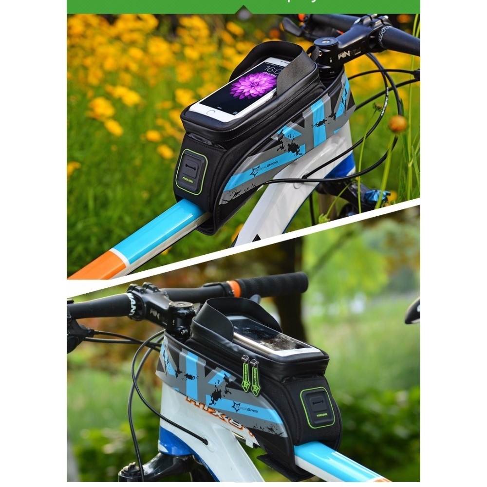 Stabile Universal Gravel Bike Velo Smartphone Tasche für den Fahrrad Rahmen (bis 6.5
