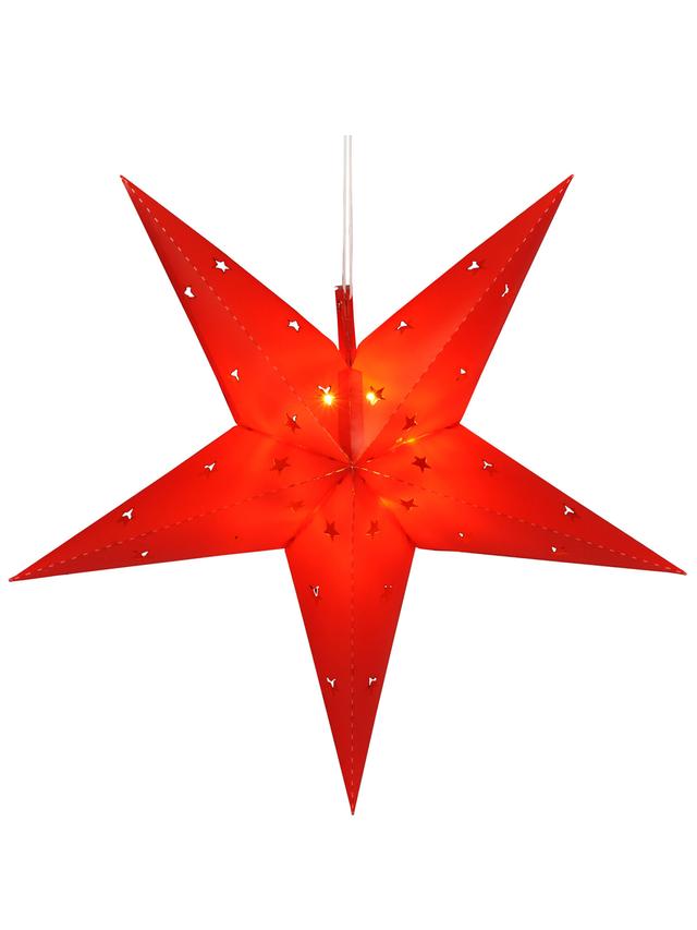 Weihnachtsstern mit sternförmigen Ausschnitten