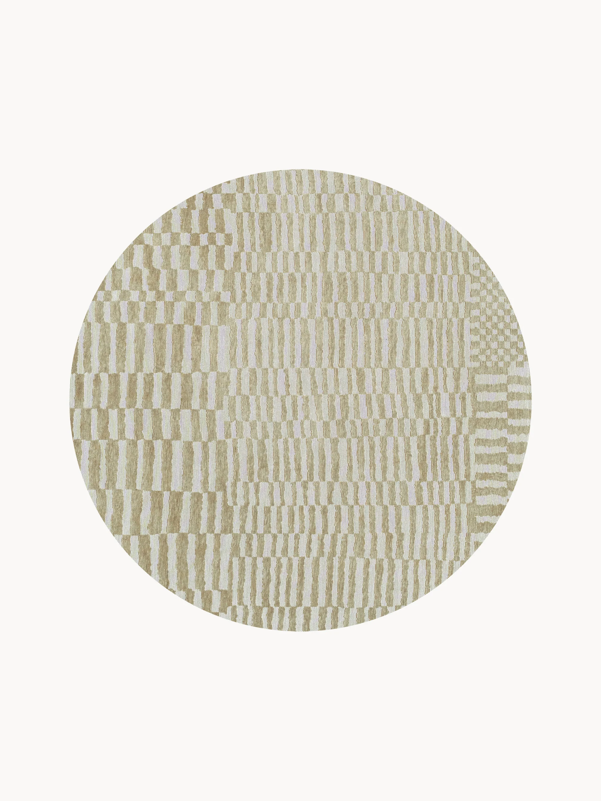 Rond jacquard in- & outdoor vloerkleed Berber, wasbaar