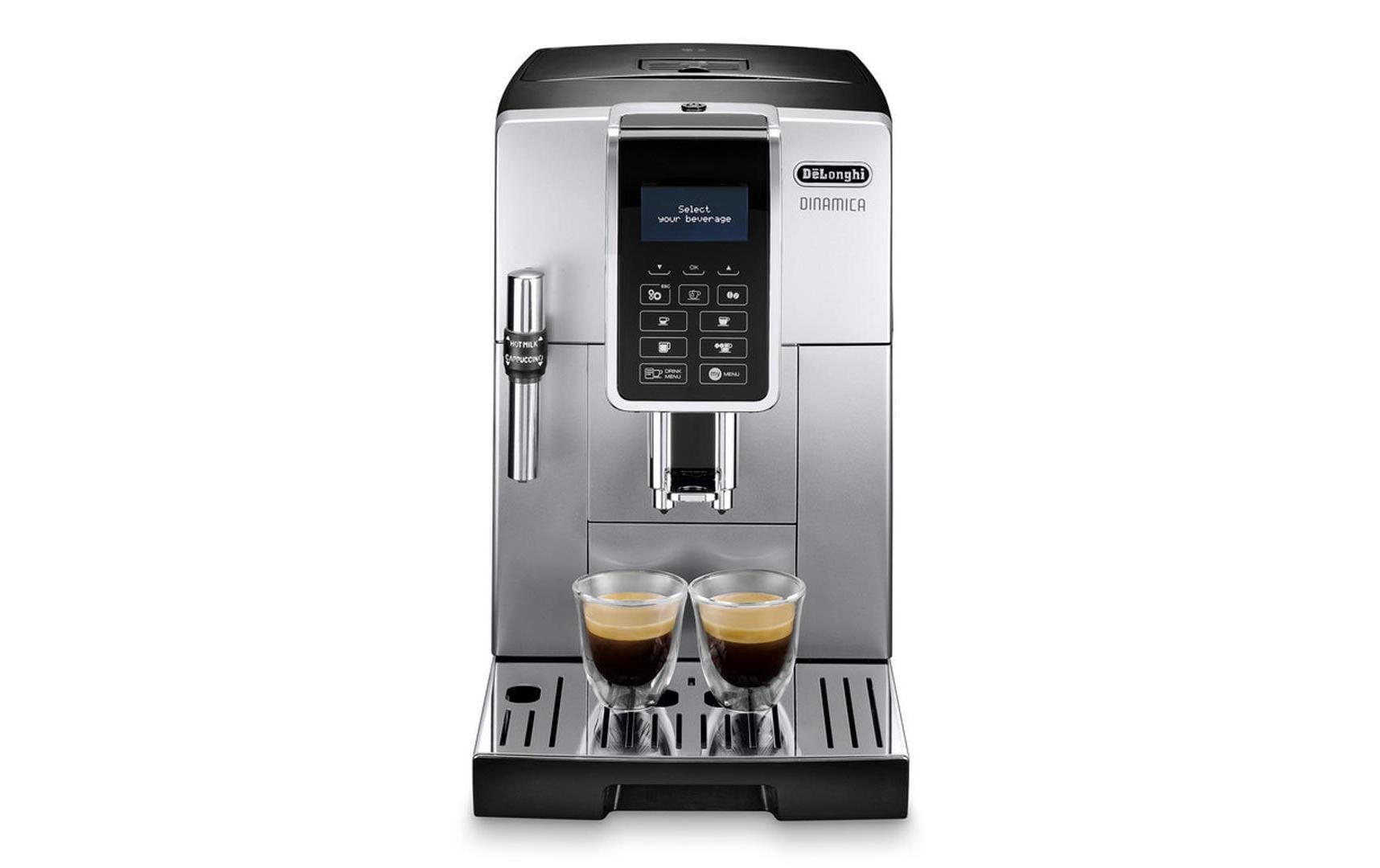 Kaffeevollautomat Dinamica ECAM 350.35.SB Silber<br>Vollautomat für Kaffeebohnen oder Kaffeepulver