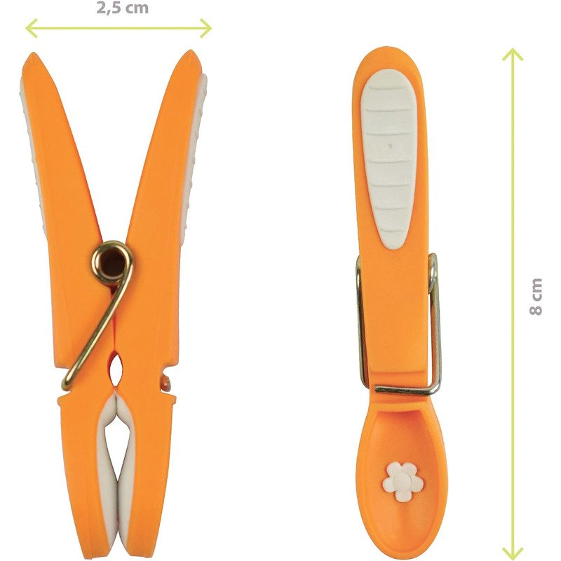 Pince à linge bi-matières extra fortes anti glissantes - Lot de 20