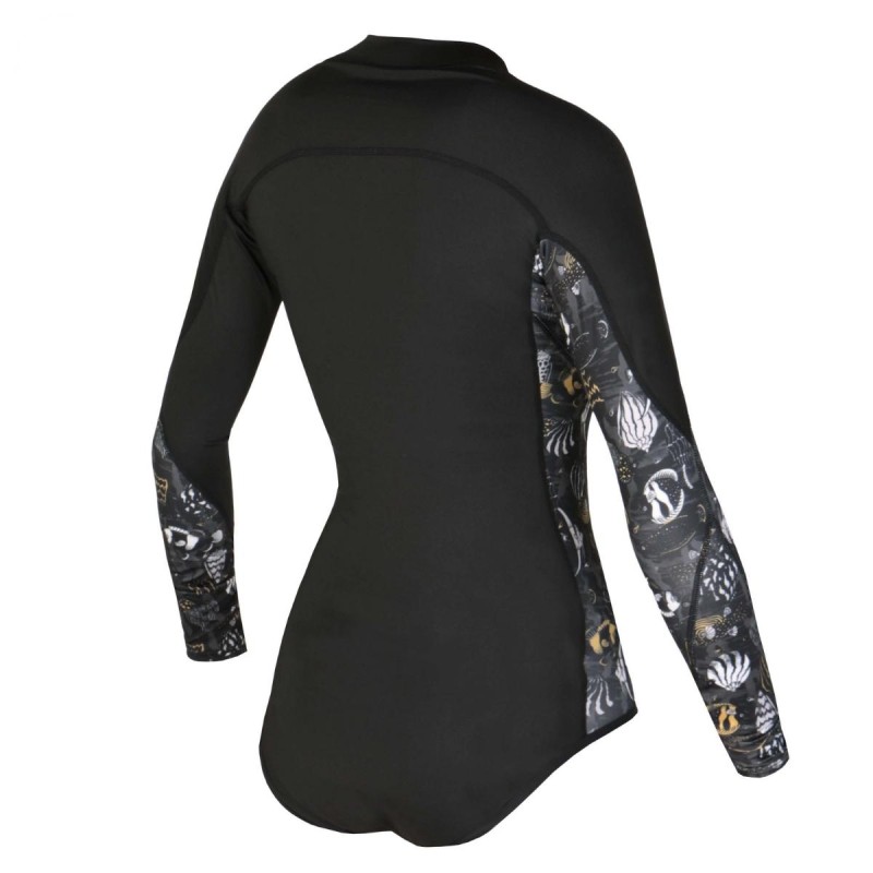 Body Lycra Soöruz Divine Manches Longues Mini-Zip Black - The Corner Shop