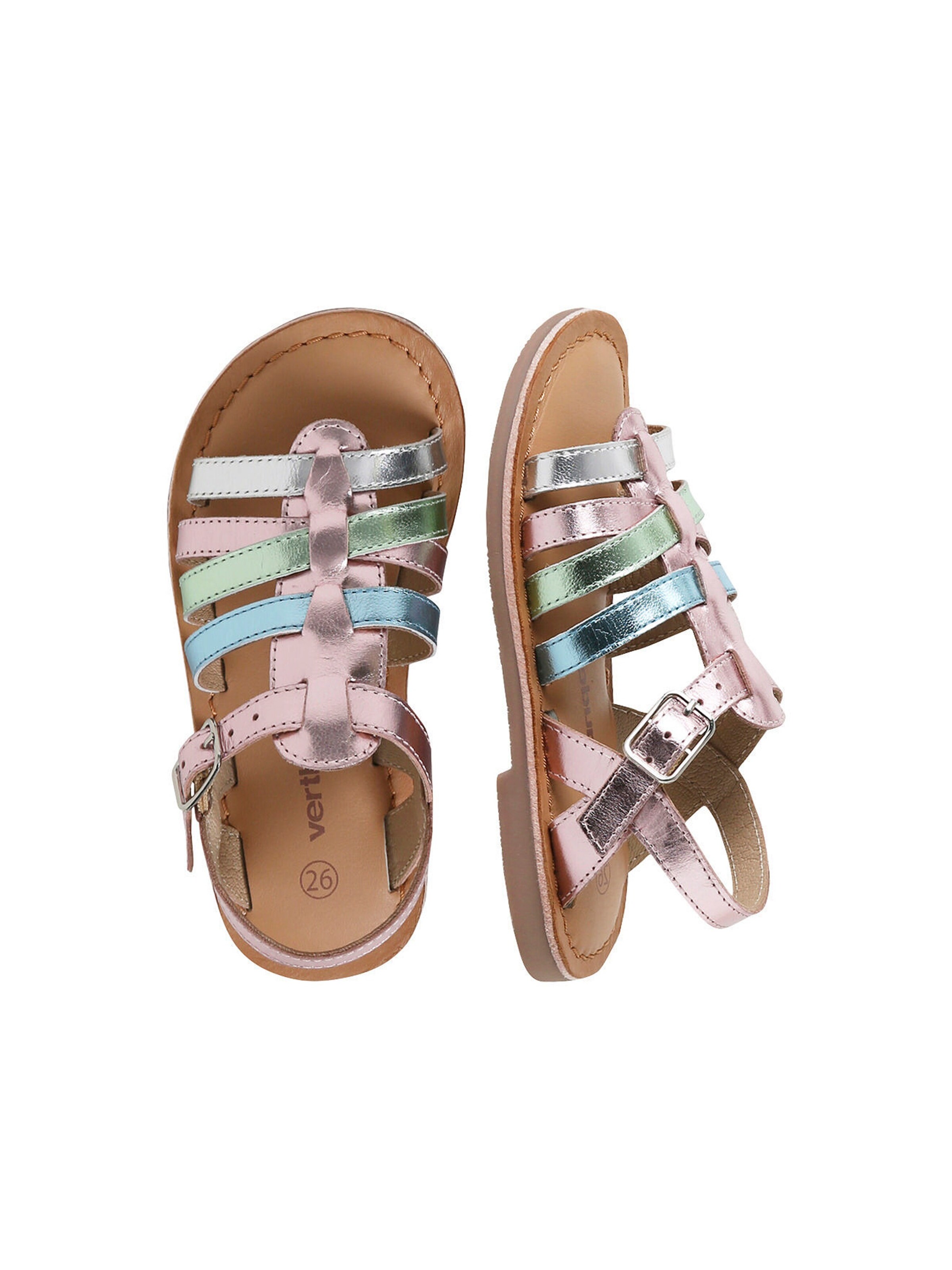 Vertbaudet Mädchen Riemchen-Sandalen aus Leder lila