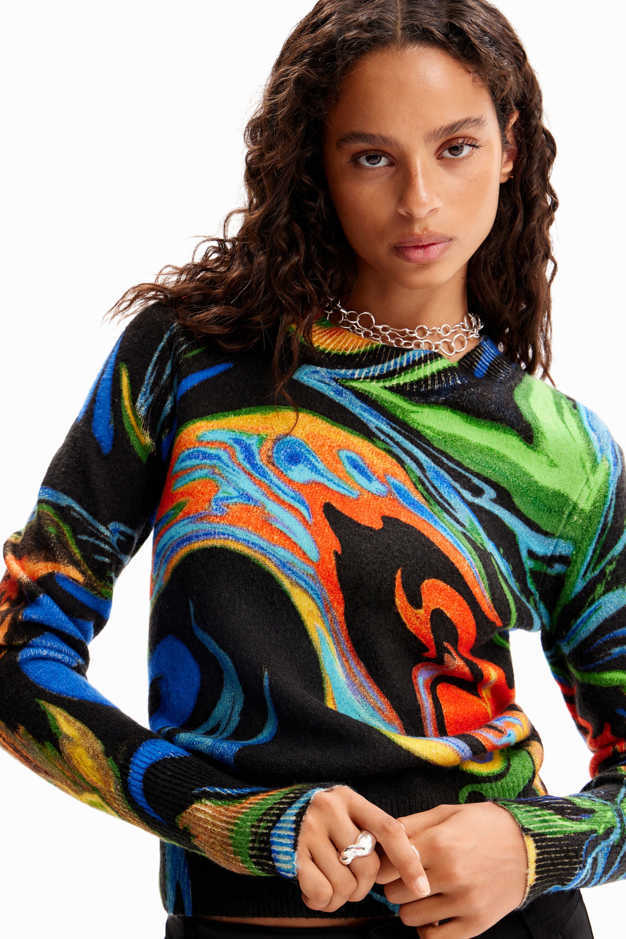 Pull marbré