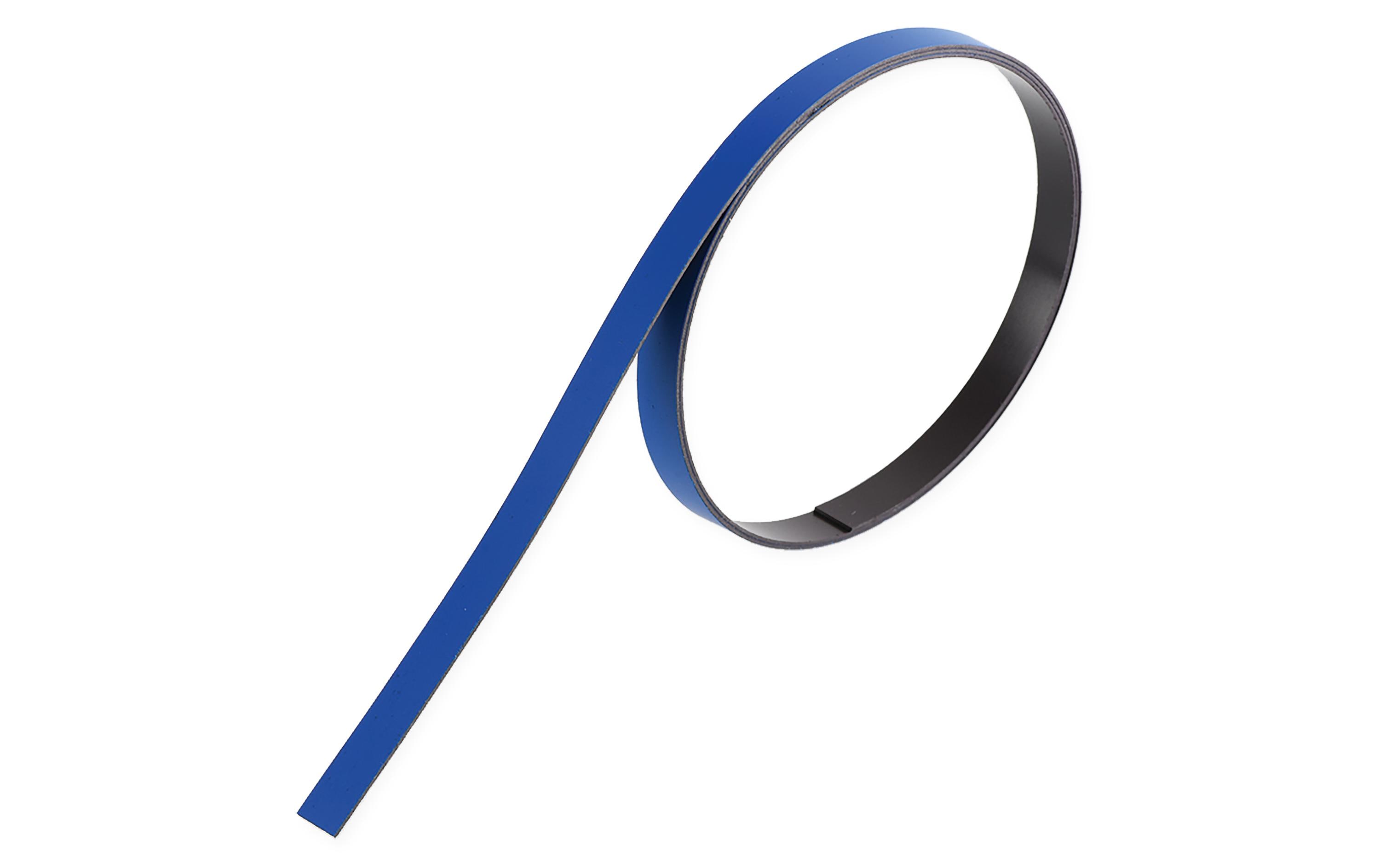 Magnetband 10 mm x 1 m, BlauFlexible Magnetfolie für alle eisenhaltigen Oberflächen
