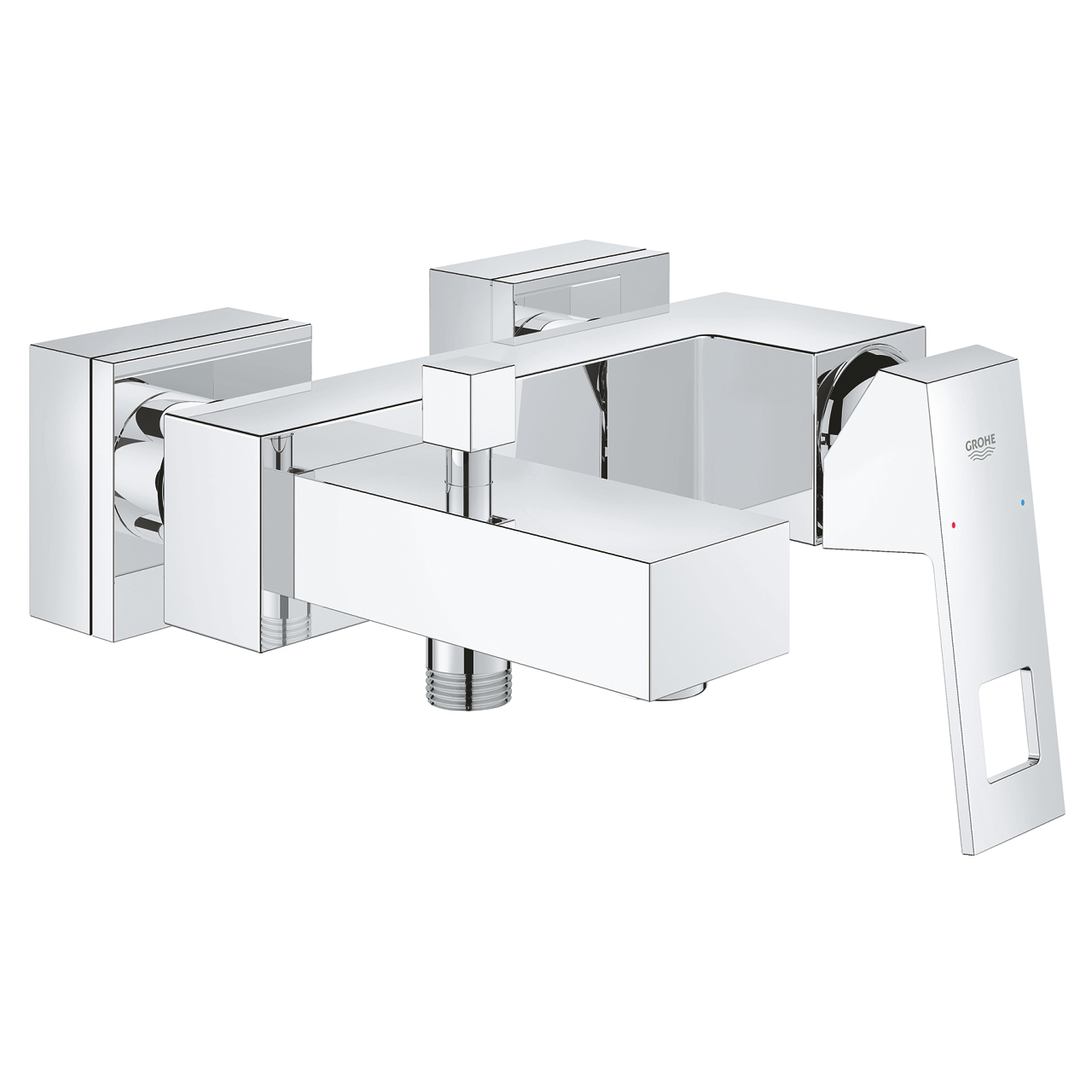 Grohe Eurocube badkraan m. omstel m. koppelingen chroom