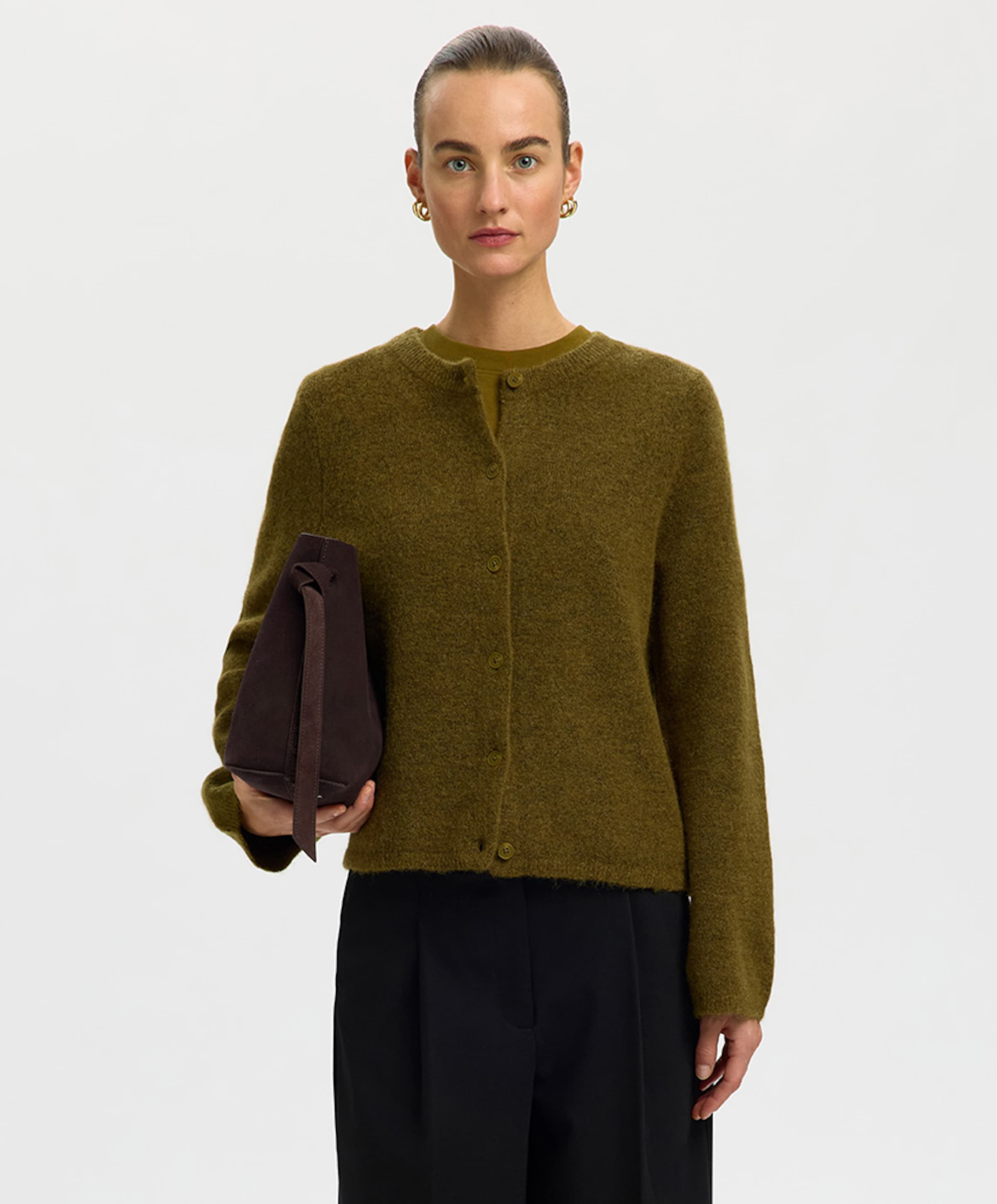 Selected Dames vest groen