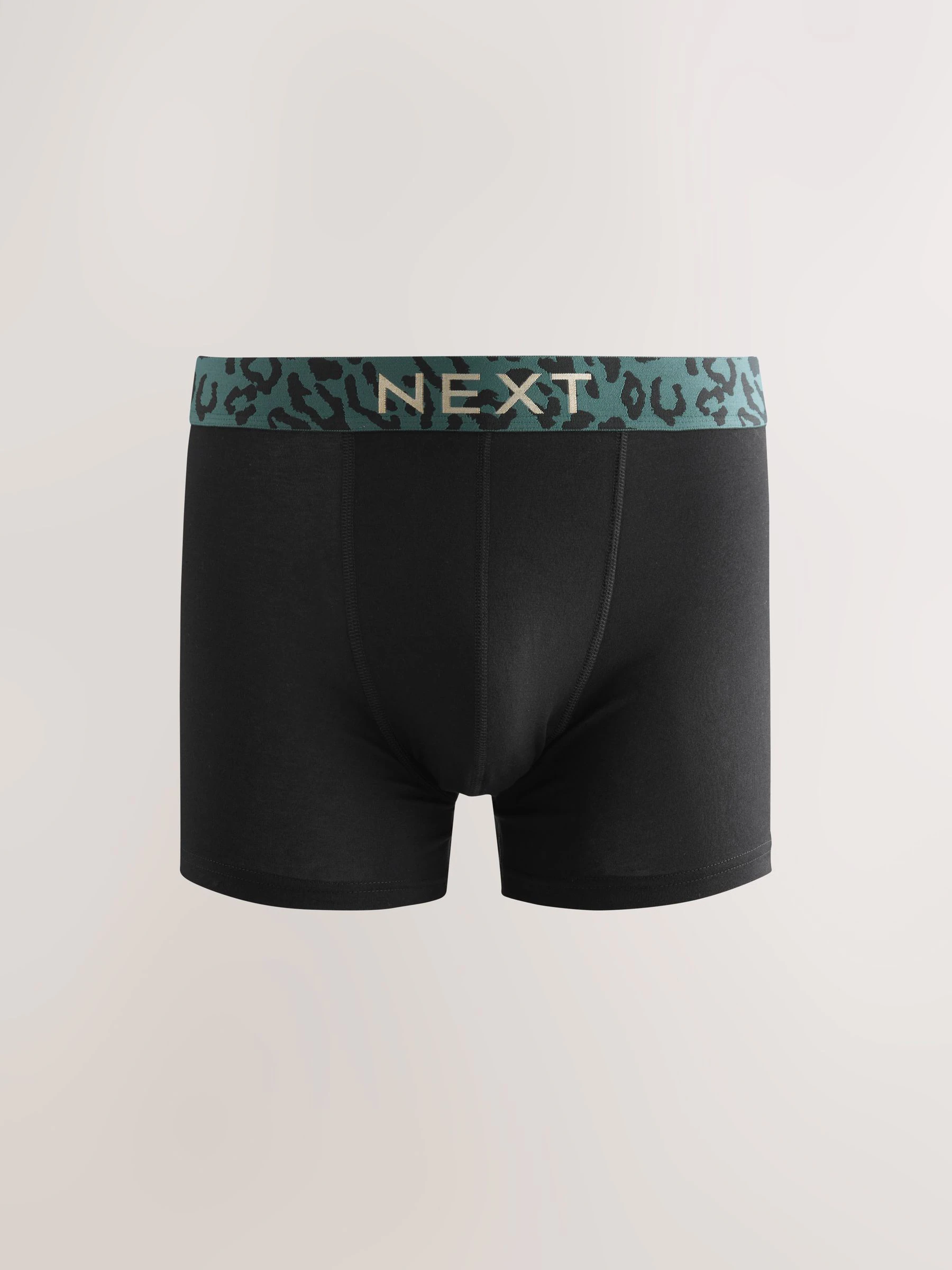 Zwarte tailleband met dierenprint - Verpakking van 5 trunks boxer