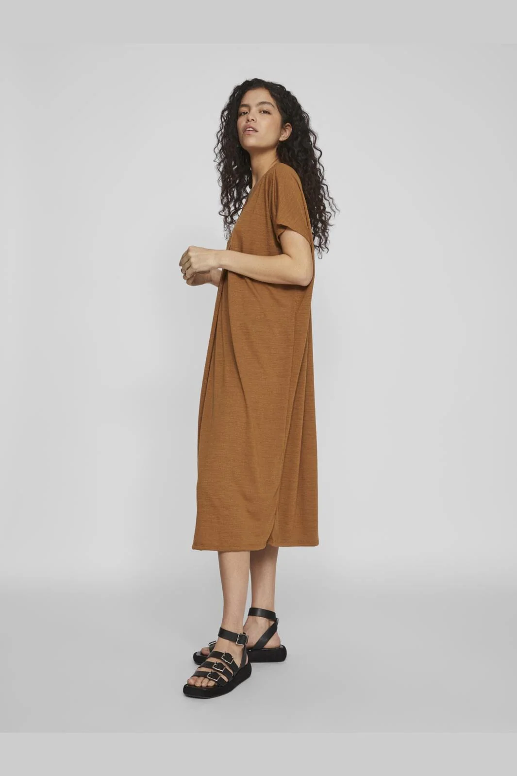 Vila Vibrielle V-Neck S/S Midi Dress/1S
